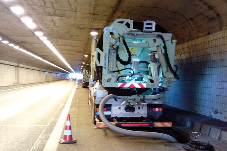 Saugbagger Boppard - Tunnelbau